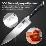 SHAN ZU 3-Piece German Knife Set with Wood Handles