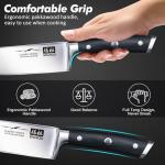 SHAN ZU 3-Piece German Knife Set with Wood Handles