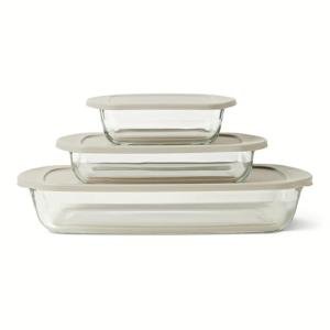 Amazon Basics 6-Piece Borosilicate Glass Bake Set
