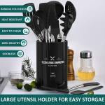 15-Piece Silicone Cooking Utensil Set with Steel Handles
