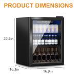 DOGHLY Mini Beverage Fridge with Glass Door