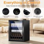 DOGHLY Mini Beverage Fridge with Glass Door