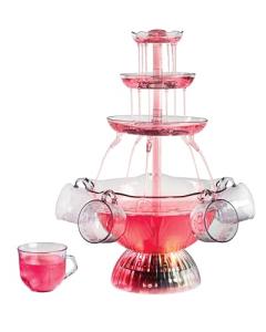 Nostalgia 3-Tier Party Fountain with LED Base
