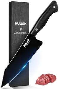 Huusk 7" Japanese Chef Knife with Black Coating