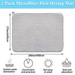 2-Pack Large Microfiber Dish Drying Mats