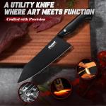 Huusk 7" Japanese Chef Knife with Black Coating