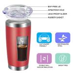 VEGOND 20oz Stainless Steel Travel Coffee Tumbler
