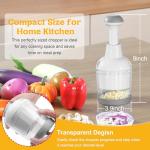 Manual Vegetable Chopper with Container and Stainless Steel Blades