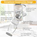 Manual Vegetable Chopper with Container and Stainless Steel Blades