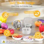 Manual Vegetable Chopper with Container and Stainless Steel Blades