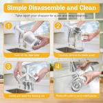 Manual Vegetable Chopper with Container and Stainless Steel Blades