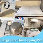 2-Pack Large Microfiber Dish Drying Mats