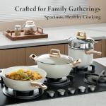 Bazova 25-Piece Non-Stick Ceramic Cookware Set