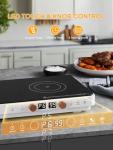Double Burner Induction Cooktop with Griddle Pan