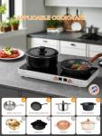 Double Burner Induction Cooktop with Griddle Pan