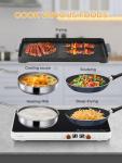 Double Burner Induction Cooktop with Griddle Pan