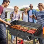 ROVSUN 3-Burner Portable Propane Stove for Outdoor Cooking