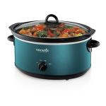 7-Quart Turquoise Crockpot Slow Cooker