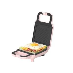 Electric Sandwich Maker with Non-Stick Plates - Pink
