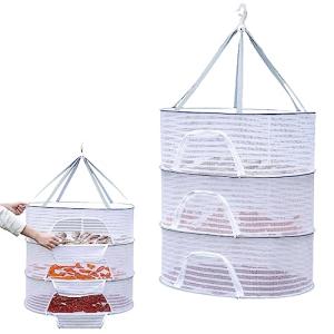 3-Layer Foldable Herb Drying Rack with Zipper