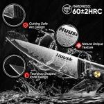 Huusk 3-Inch Damascus Paring Knife with Wooden Handle