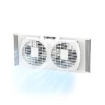 Comfort Zone 9-Inch Twin Window Fan with Reversible Airflow