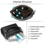 S-ZONE Small Leather Crossbody Handbag for Women