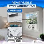 Comfort Zone 9-Inch Twin Window Fan with Reversible Airflow