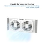 Comfort Zone 9-Inch Twin Window Fan with Reversible Airflow
