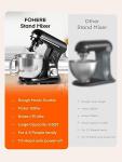 Fohere Stand Mixer with Dough Hook and Whip