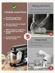 Fohere Stand Mixer with Dough Hook and Whip