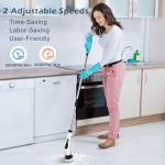 Bomves Cordless Electric Spin Scrubber with 8 Brush Heads