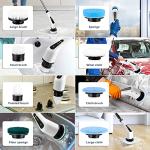 Bomves Cordless Electric Spin Scrubber with 8 Brush Heads