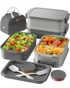 Insulated Bento Box with Lunch Bag, 74oz Capacity