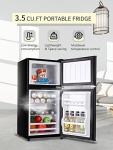 KRIB BLING Retro Mini Refrigerator with Freezer