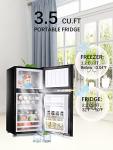 KRIB BLING Retro Mini Refrigerator with Freezer