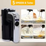Electric Hand Mixer with LCD Display and Storage