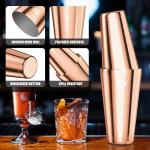 Rose Gold Cocktail Shaker Set with Recipe Guide