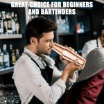 Rose Gold Cocktail Shaker Set with Recipe Guide