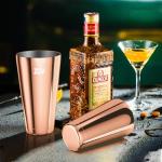 Rose Gold Cocktail Shaker Set with Recipe Guide