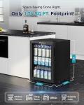 EUHOMY 100 Can Mini Beverage Refrigerator with Glass Door