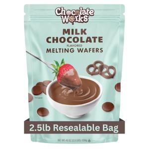 Milk Chocolate Melting Wafers, 2.5lb Bag