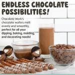 Milk Chocolate Melting Wafers, 2.5lb Bag