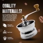 Coffee Grinder Lid for Mason Jars - Manual Burr