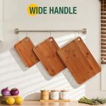Set of 3 Bamboo Cutting Boards with Handle