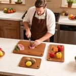 Set of 3 Bamboo Cutting Boards with Handle