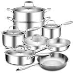 Stainless Steel 11-Piece Cookware Set
