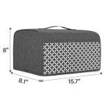 Yarwo Gray Nylon Toaster Cover for 4 Slices