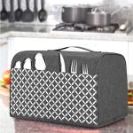 Yarwo Gray Nylon Toaster Cover for 4 Slices