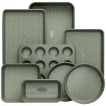 8-Piece Nonstick Bakeware Set in Green